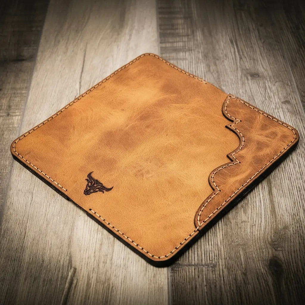 Bull Sheath Leather Western Long Wallet