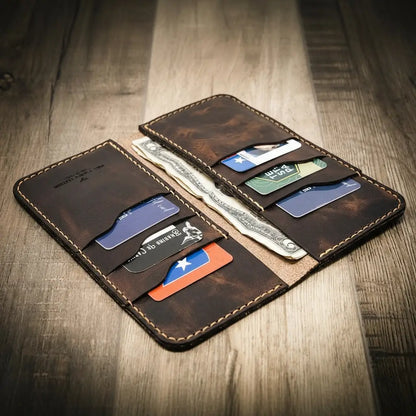 Bull Sheath Leather Western Long Wallet