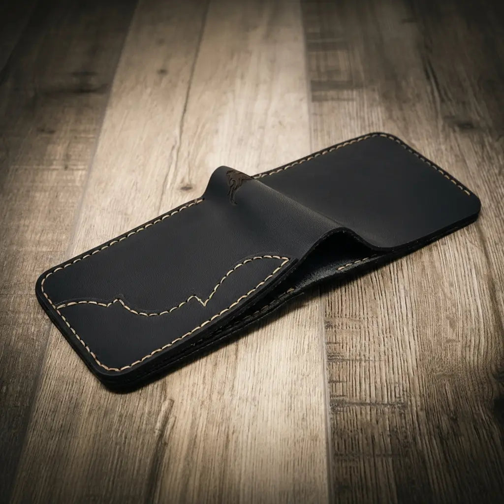 Bull Sheath Leather Western Bifold Wallet