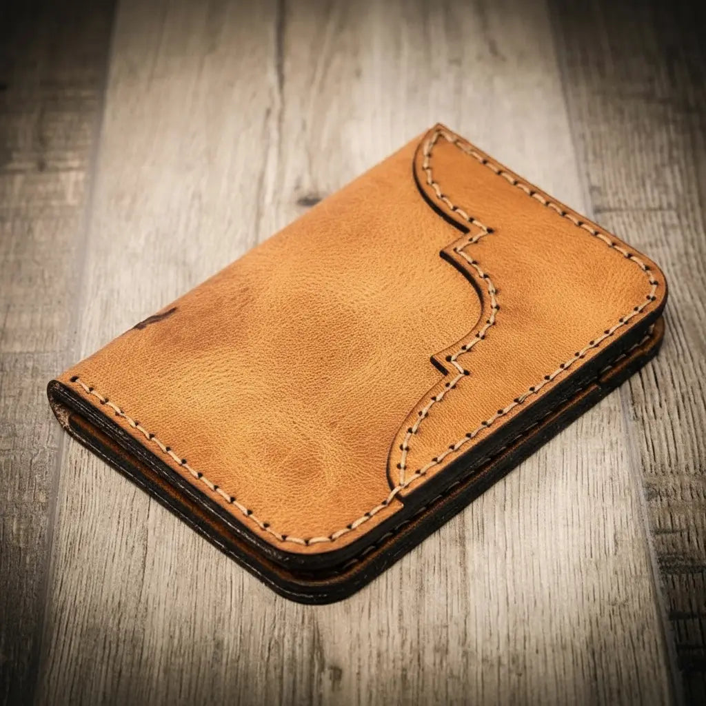 Bull Sheath Leather Western Vertical Wallet