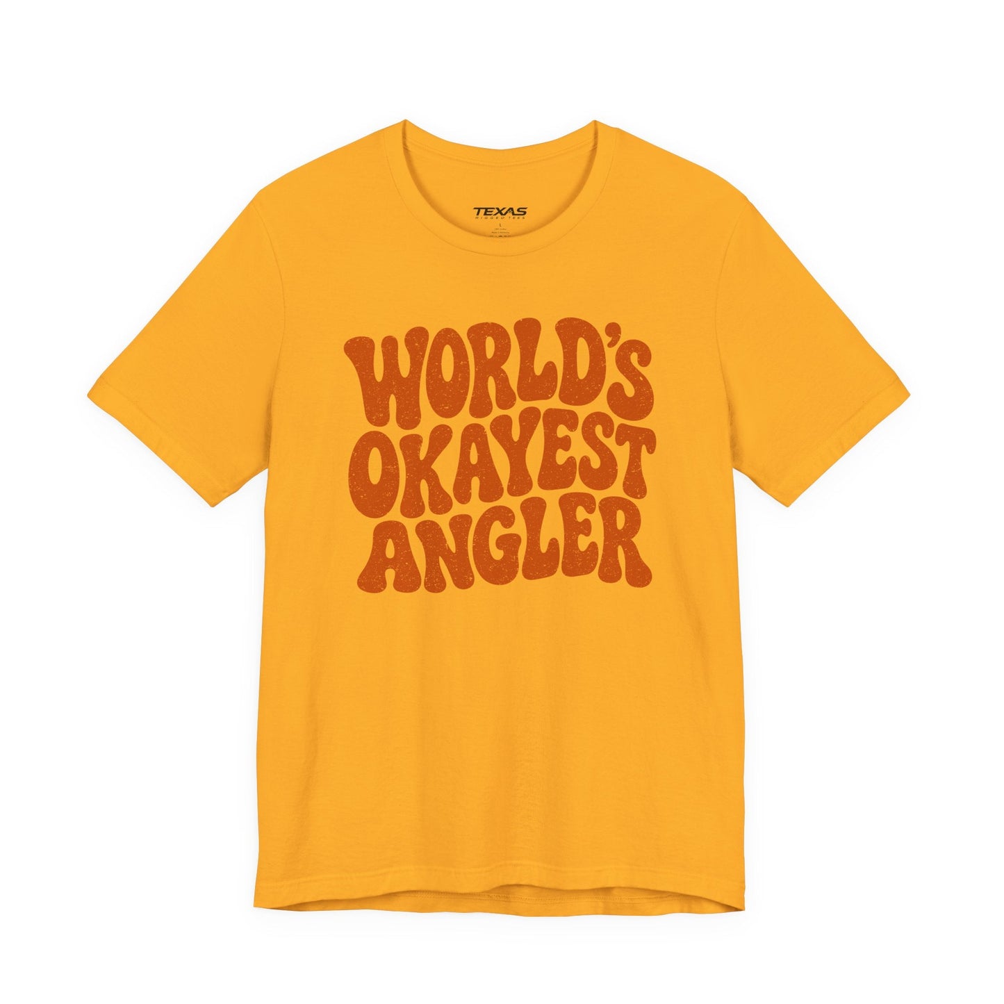 Texas Rigged Tees World's Okayest Angler — Unisex Cotton Tee