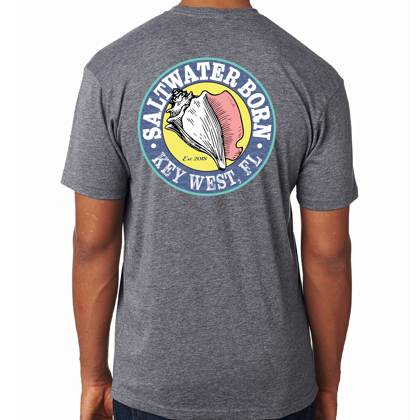 Saltwater Born Central Florida Black and Gold Soft Tee