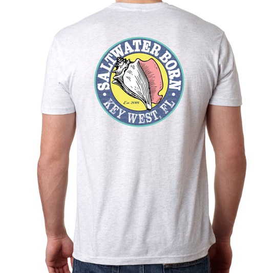 Saltwater Born South Florida Green and Gold Soft Tee