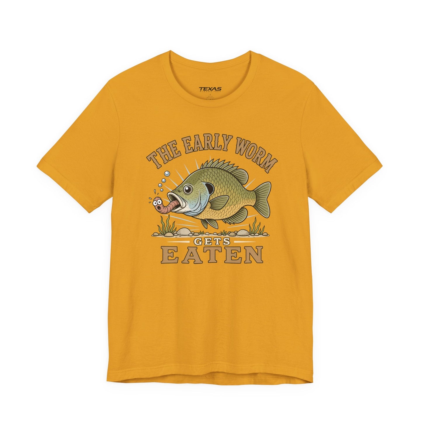 Texas Rigged Tees The Early Worm Gets Eaten — Unisex Cotton Tee