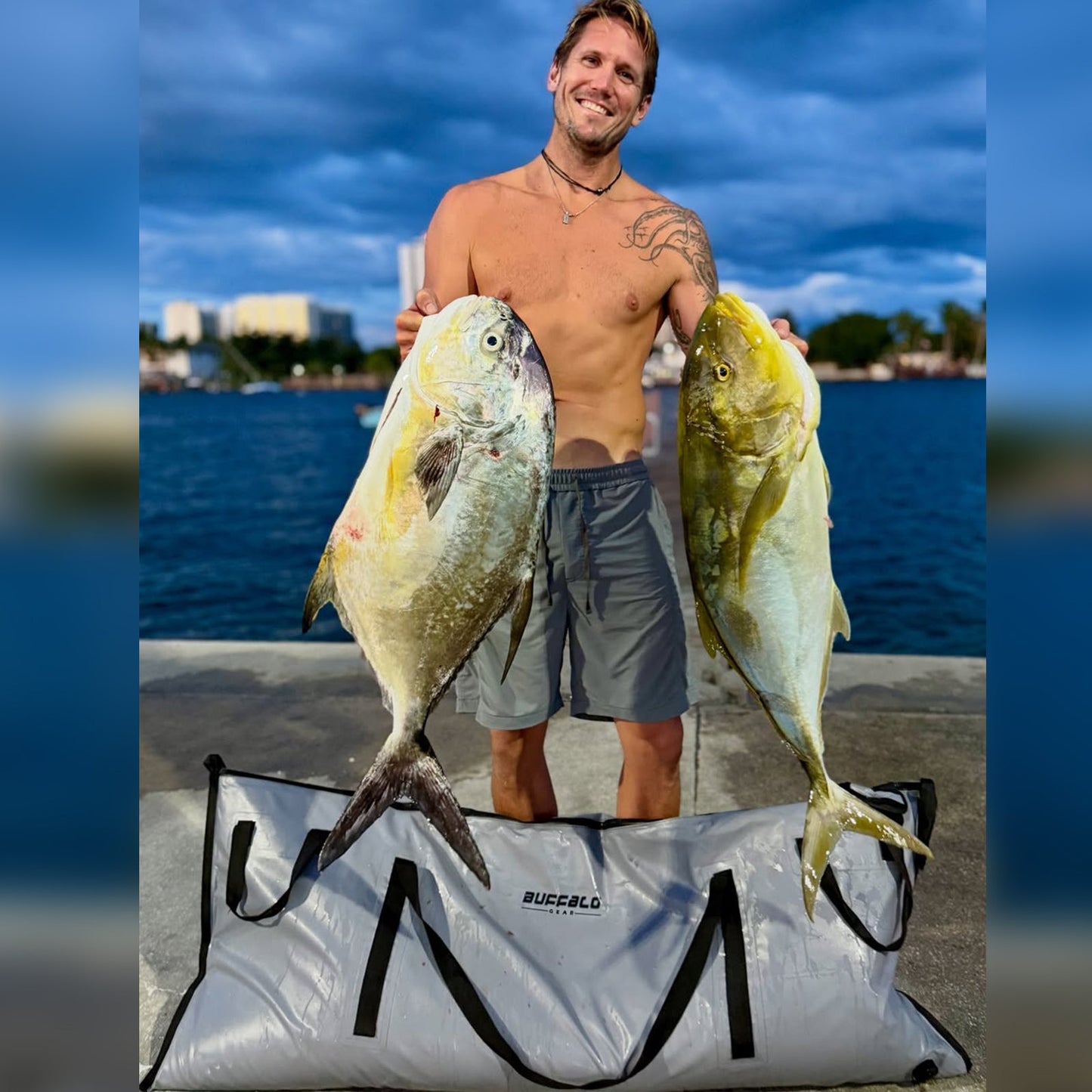 Buffalo Gear 60x24'' Fish Cooler Bag with YKK Zipper