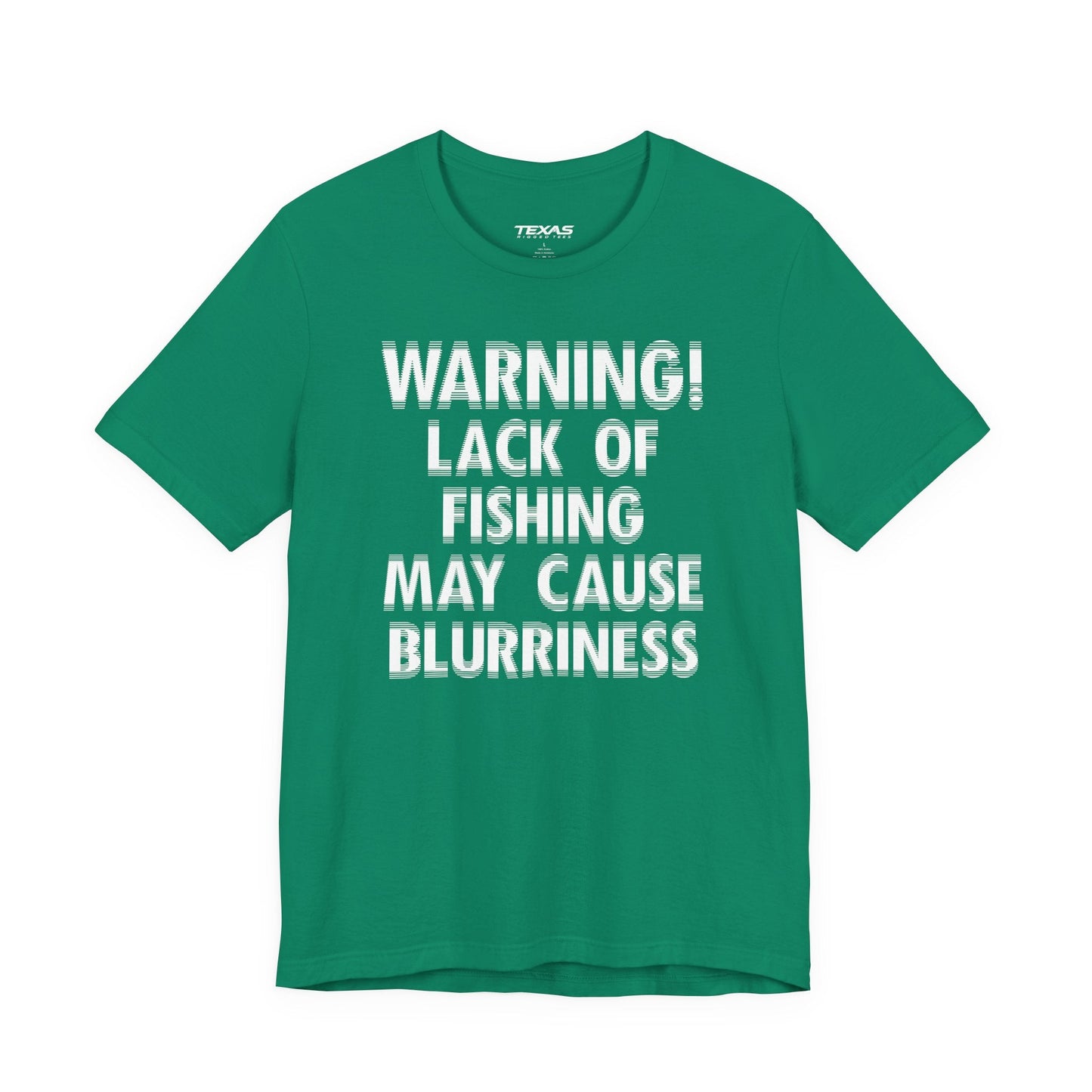 Texas Rigged Tees Warning! Lack of Fishing May Cause Blurriness — Unisex Cotton Tee