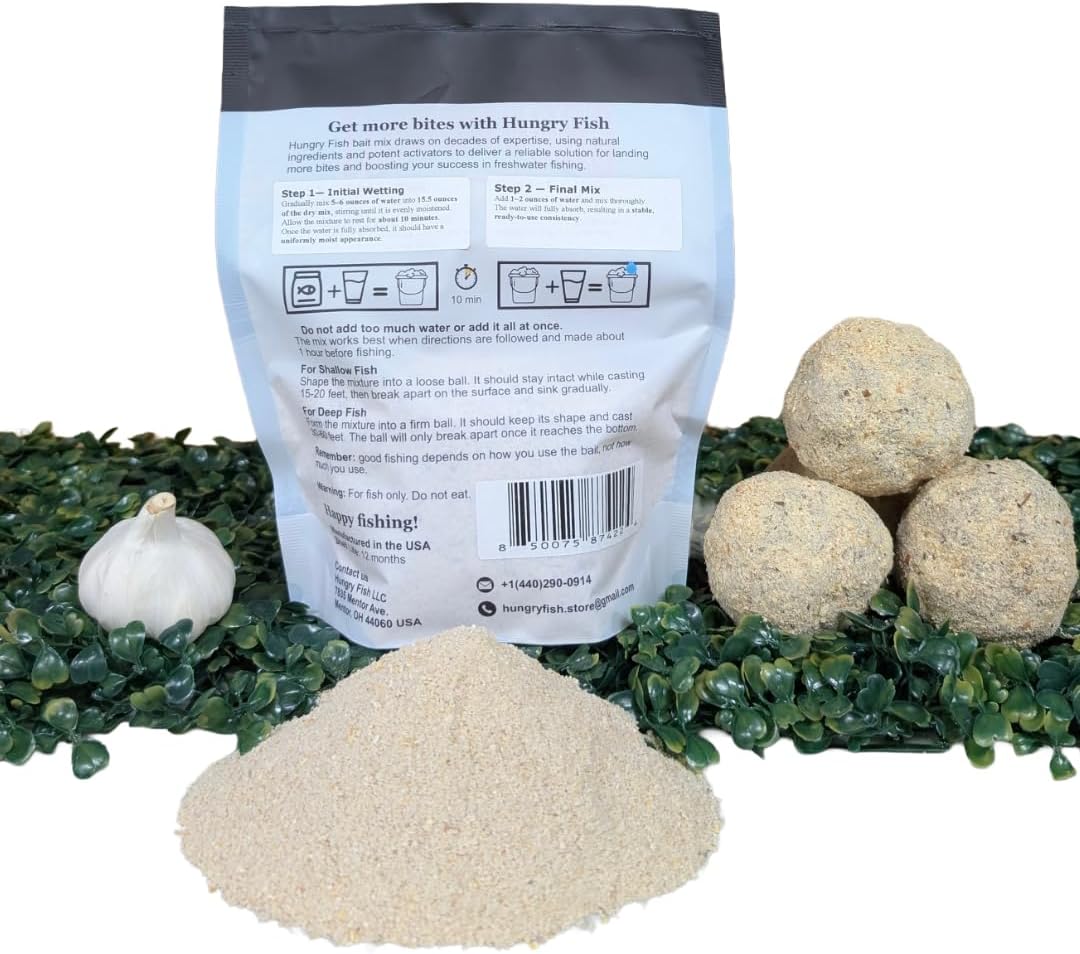 HungryFish GroundBait Mix - (Garlic) 15.9oz