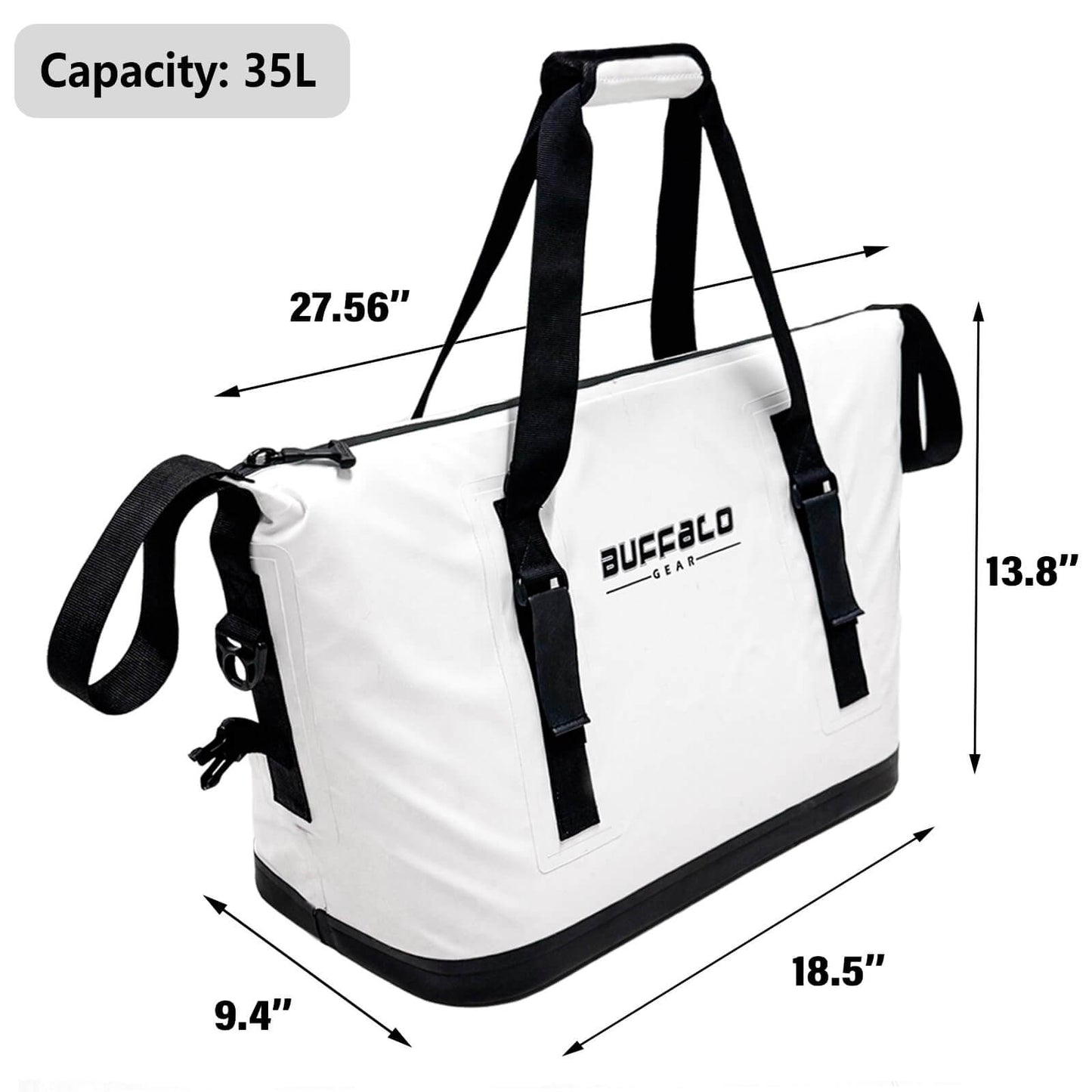 Buffalo Gear 37QT Fish Cooler Bag With Seamless Insulation