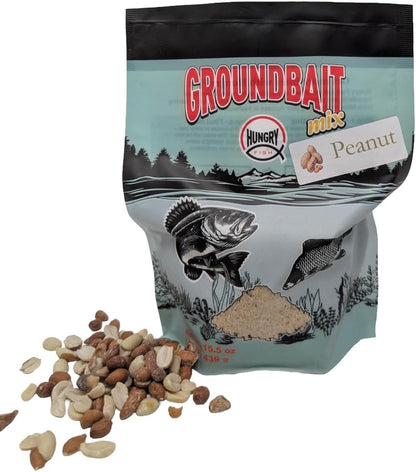 HungryFish GroundBait Mix - (Peanut) 15.9oz