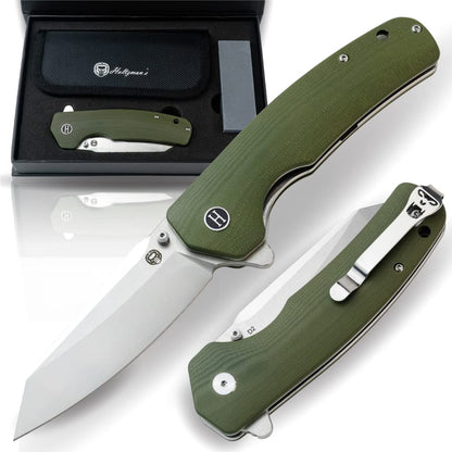 Holtzman's Gorilla Survival The Clip Point Folding Pocket Knife Giftset for Men and Women (Grey and Red)