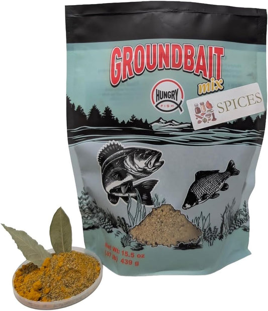 HungryFish GroundBait Mix - (Spices ) 15.9oz