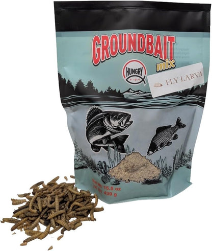 HungryFish GroundBait Mix - ( Fly Larva) 15.9oz