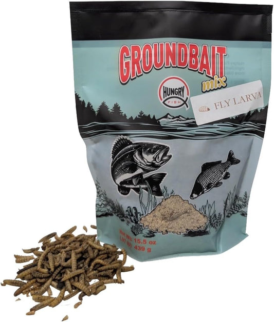HungryFish GroundBait Mix - ( Fly Larva) 15.9oz