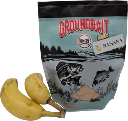 HungryFish GroundBait Mix - (Banana) 15.9oz