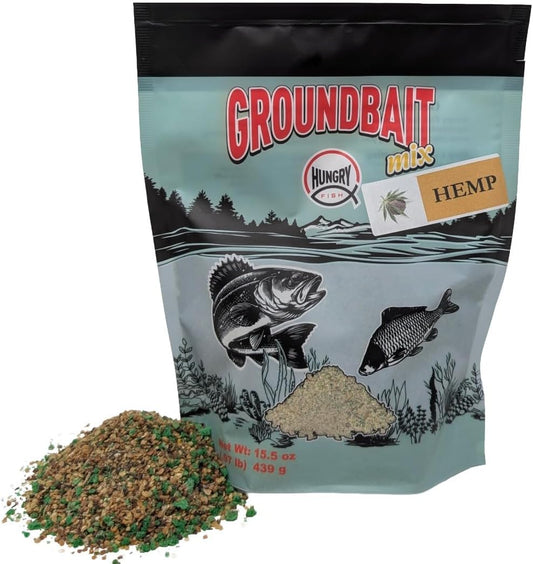 HungryFish GroundBait Mix - (Hemp) 15.9oz