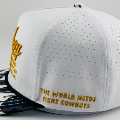 Cowboy Revolution Atakapa Flatline - NOLA White “Cowboy Hat”