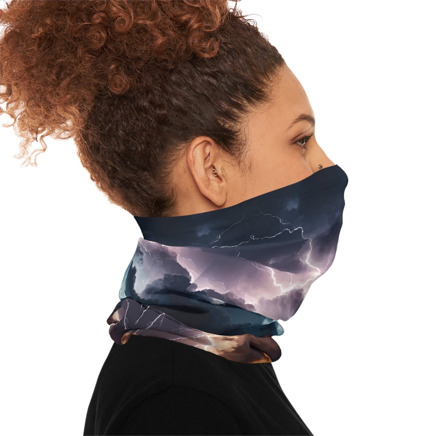 Texas Rigged Tees  Lightning Strike — Unisex Neck Gaiter (SPF 50+)