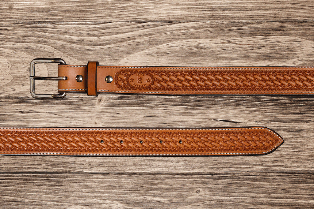 Texas Saddlery Natural Basket Belt