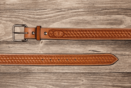 Texas Saddlery Natural Basket Belt