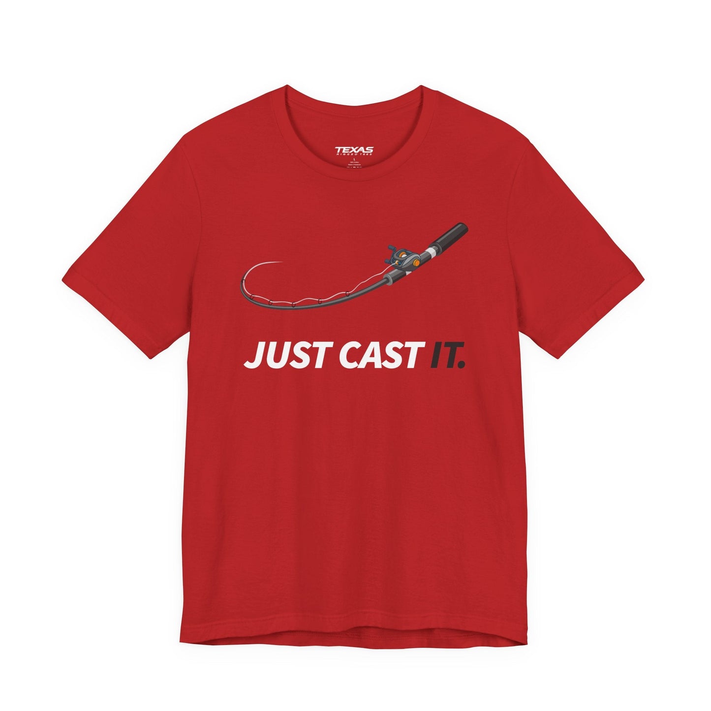 Texas Rigged Tees Just Cast It — Unisex Cotton Tee