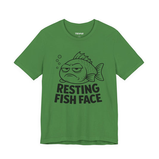 Texas Rigged Tees Resting Fish Face — Unisex Cotton Tee