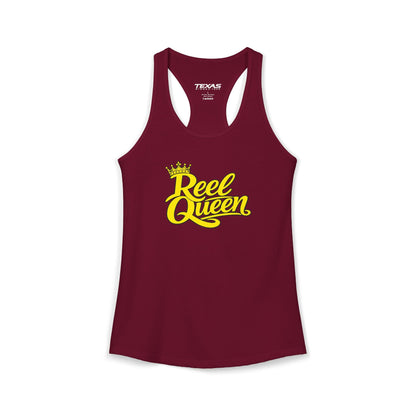Texas Rigged Tees Reel Queen — Women’s Racerback Tank