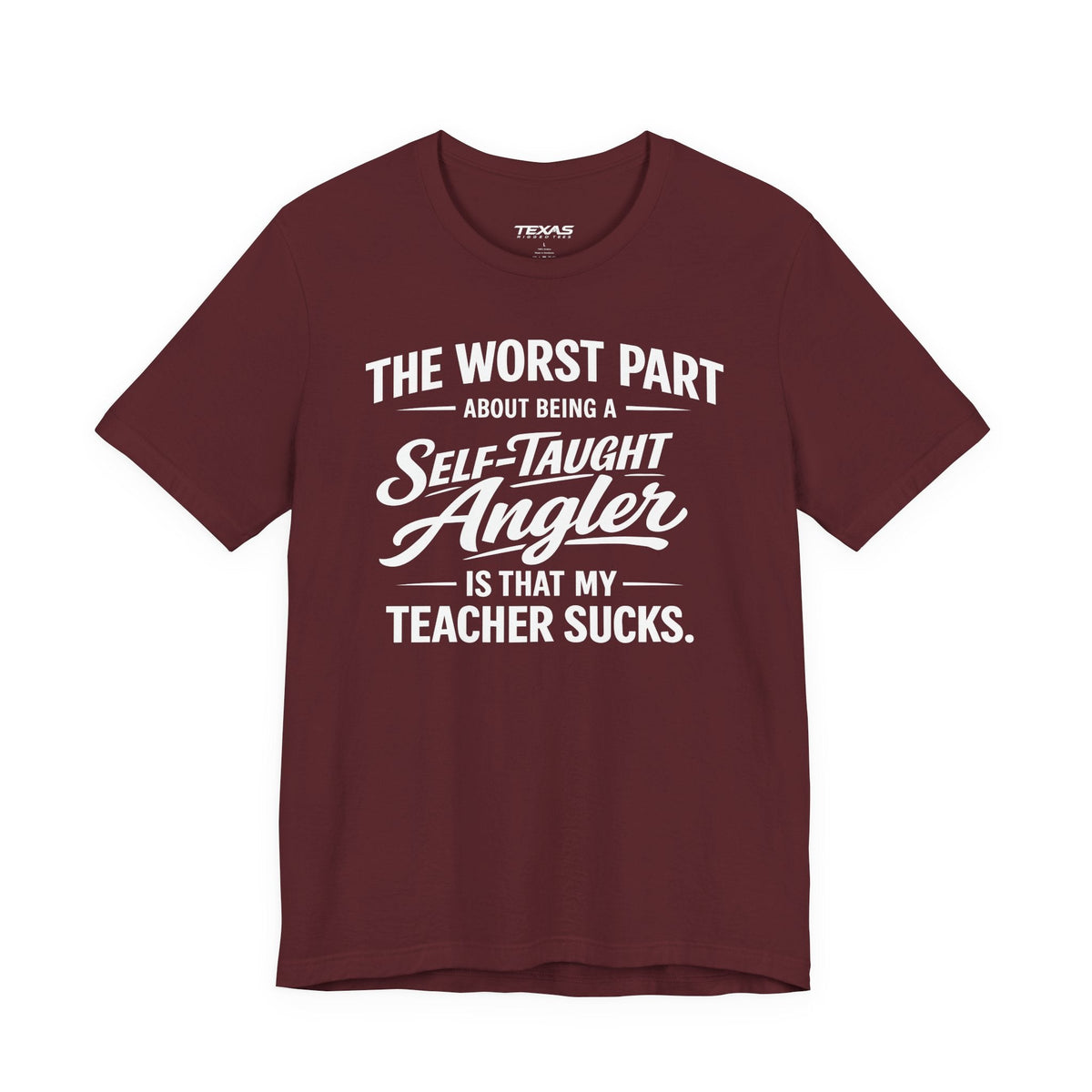 Texas Rigged Tees Self-Taught Angler — Unisex Cotton Tee