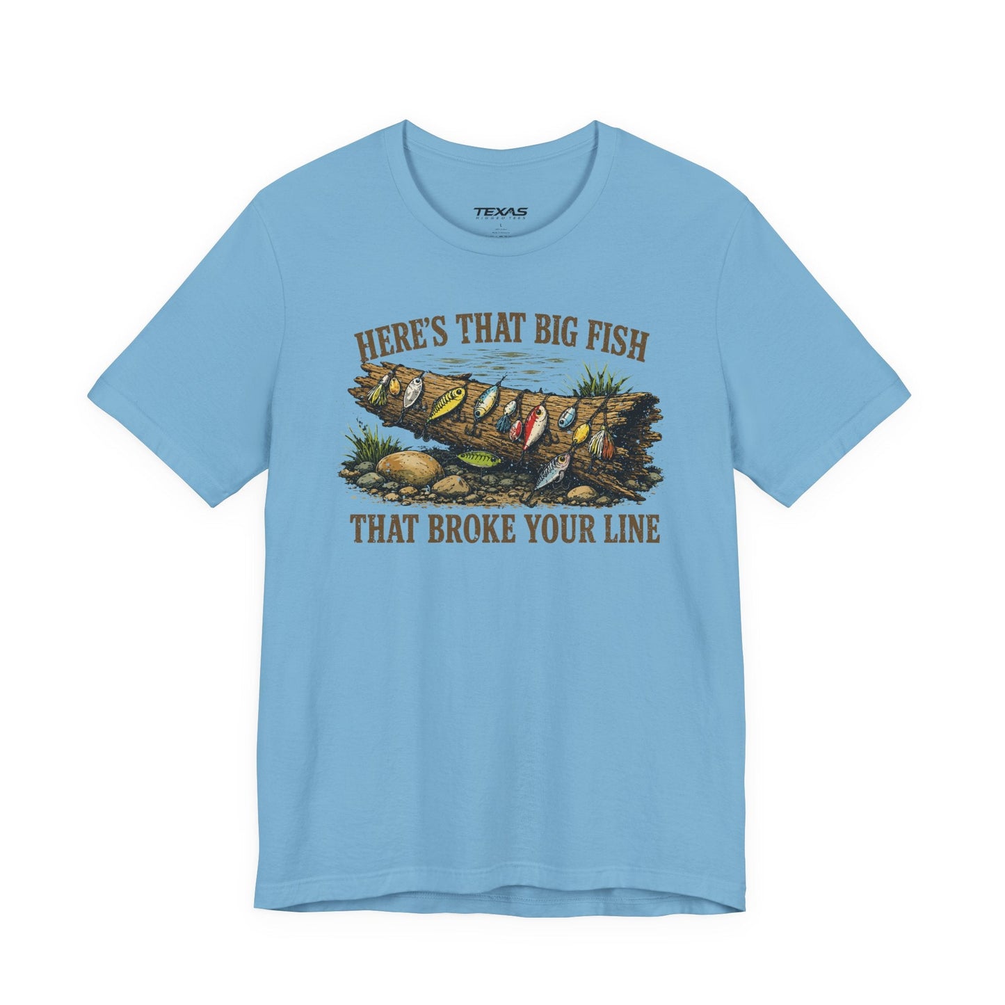 Texas Rigged Tees Here’s That Big Fish That Broke Your Line — Unisex Cotton Tee