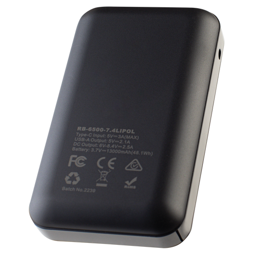 Gobi Heat Replacement Jacket/Chair Battery, 6500 mAh, 7.4v, Hard Shell