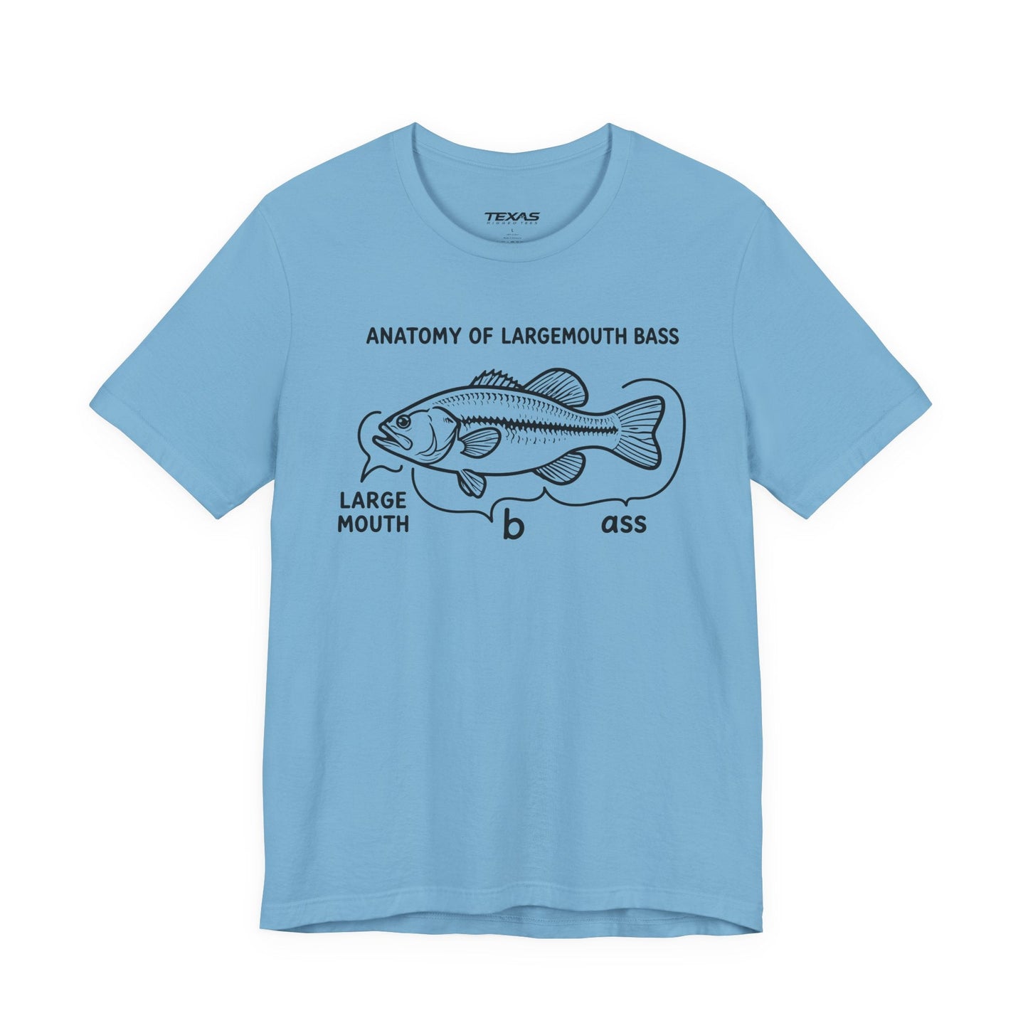 Texas Rigged Tees Anatomy of a Largemouth Bass — Unisex Cotton Tee