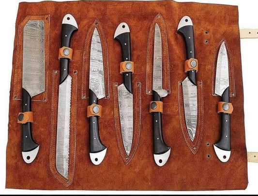 KBS Knives Damascus Steel Kitchen Knives Set