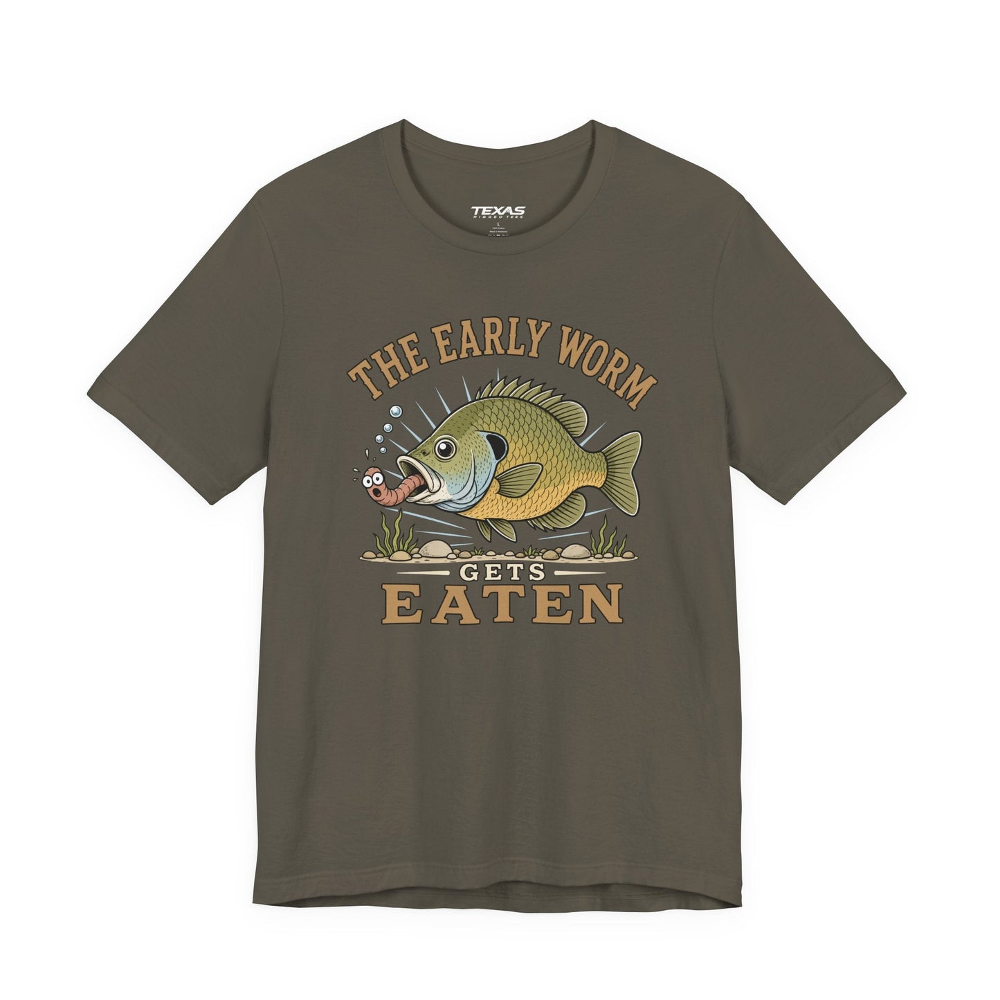 Texas Rigged Tees The Early Worm Gets Eaten — Unisex Cotton Tee