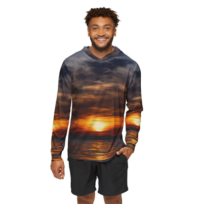 Texas Rigged Tees Lake Sunset — Unisex Fishing Pullover Hoodie (SPF 50+)