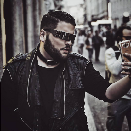 zeroUV Futuristic Retro Mirror Wrap Around Shield Sunglasses 8762