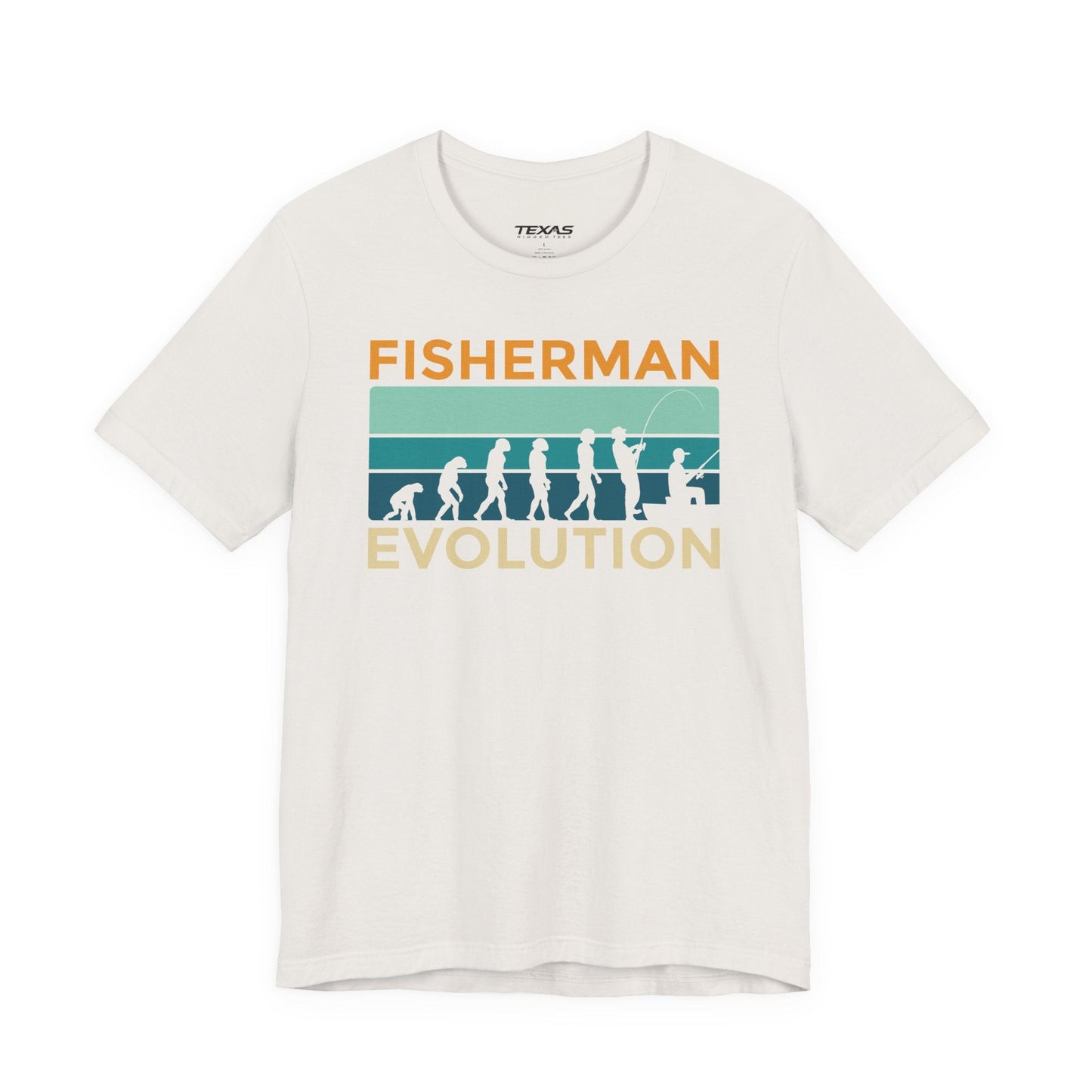 Texas Rigged Tees Fisherman Evolution — Unisex Cotton Tee