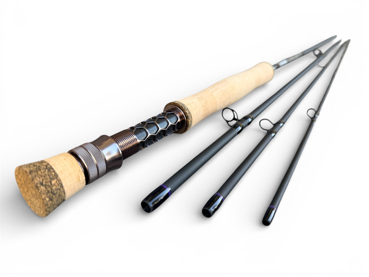 Tidewater Virtue 6wt 9ft Fly Rod - Purple Haze X Hexagon Carbon Fiber Reel Seat
