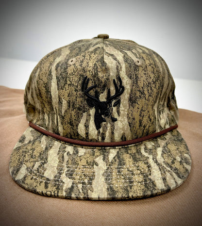 AF Waterfowl Old Rope Hat Mossy Oak New Bottomland w/ 3D Buck Logo