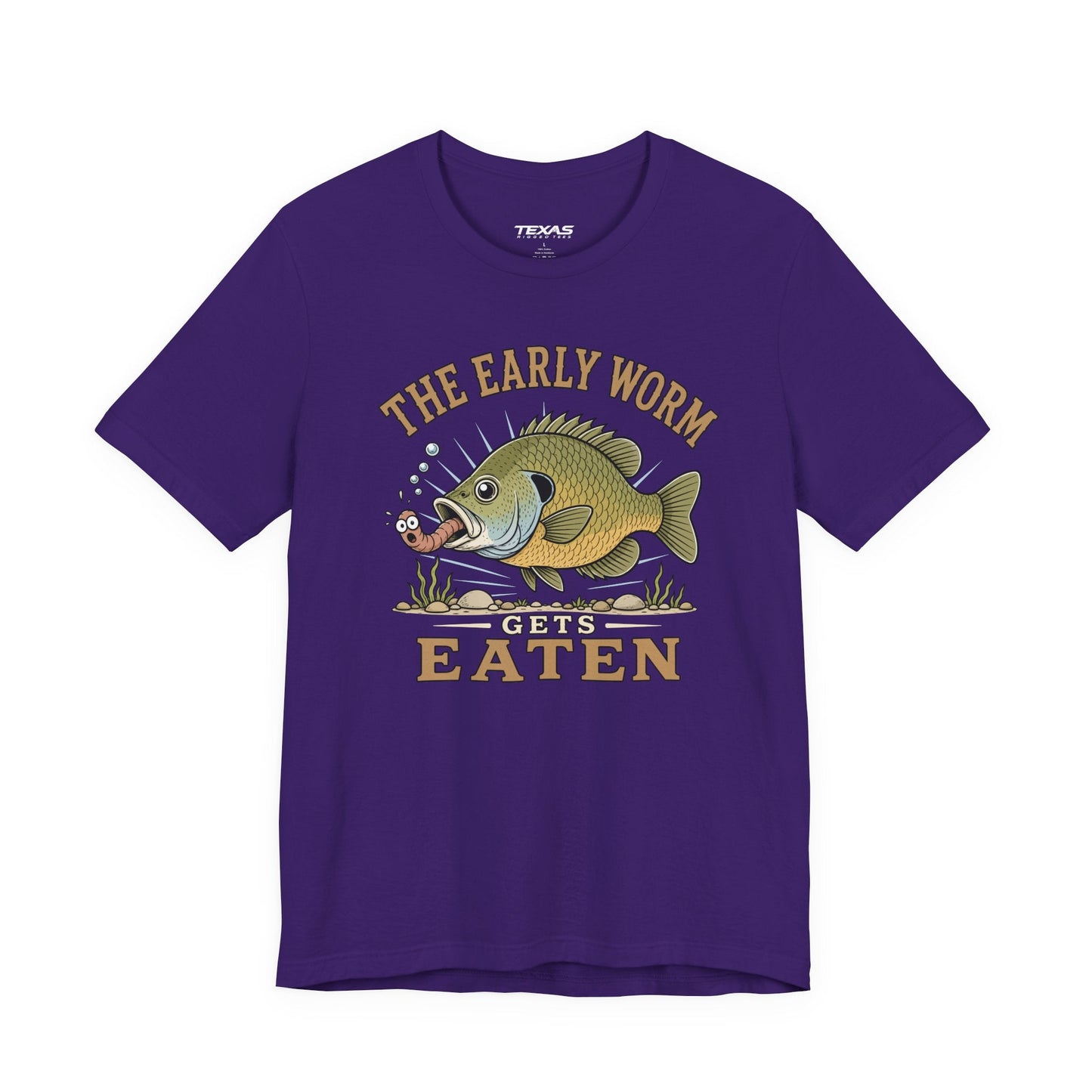 Texas Rigged Tees The Early Worm Gets Eaten — Unisex Cotton Tee