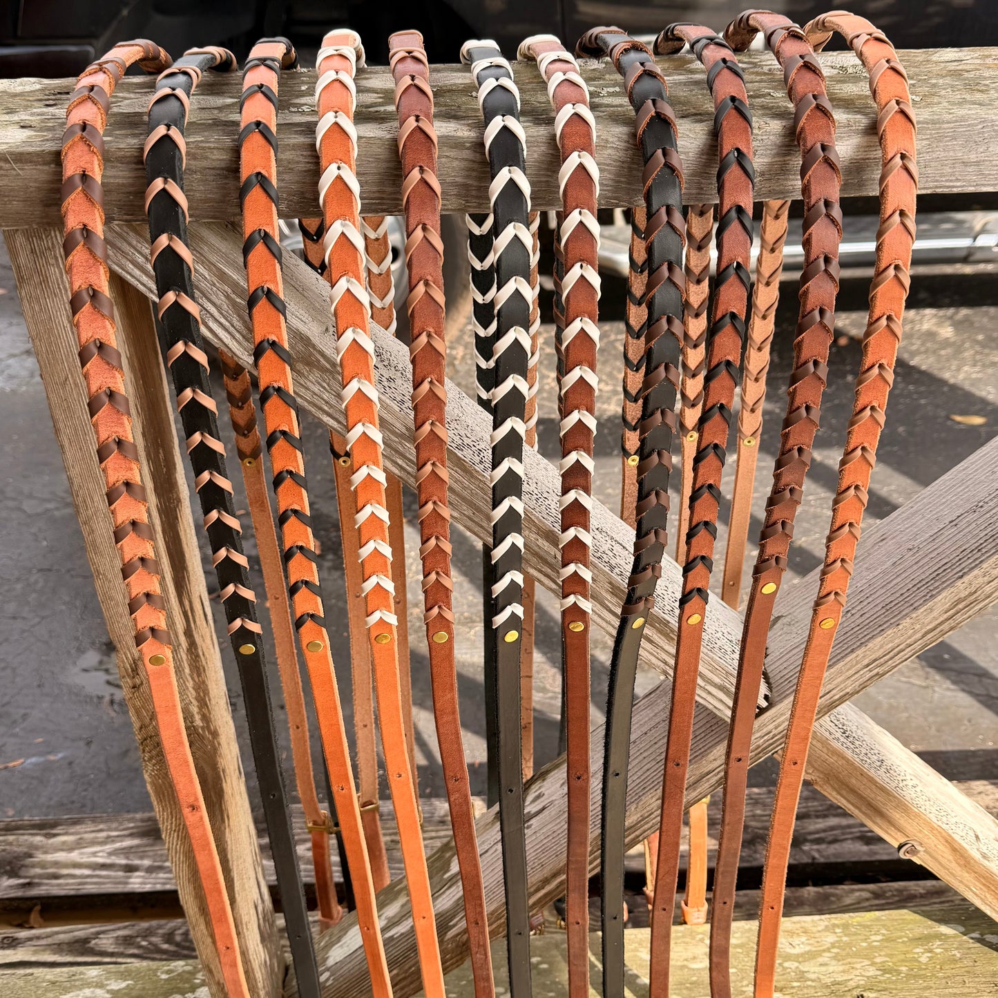 Leather Laced Barrel Reins