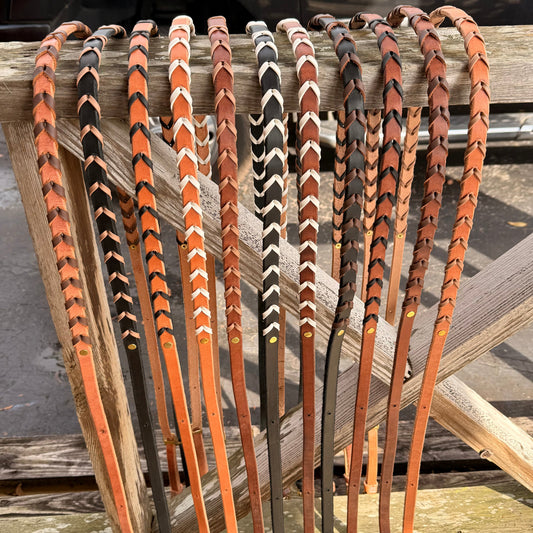 Leather Laced Barrel Reins