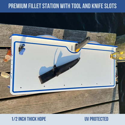 TRAPSKI Premium Double Bucket 33" Raised Fillet Table Cutting Board