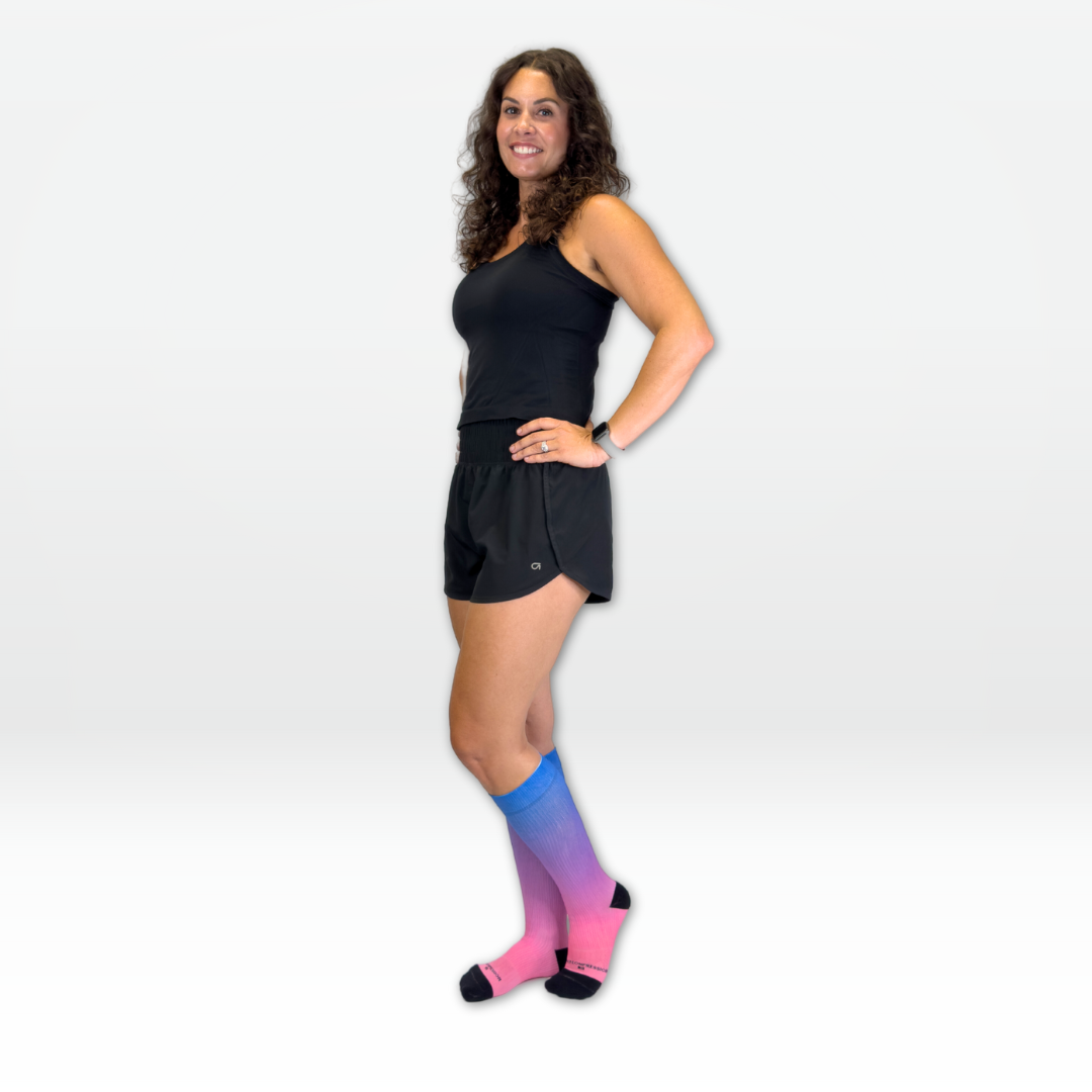 Crazy Compression Ombré Blue Pink - (Standard & Extra Wide)
