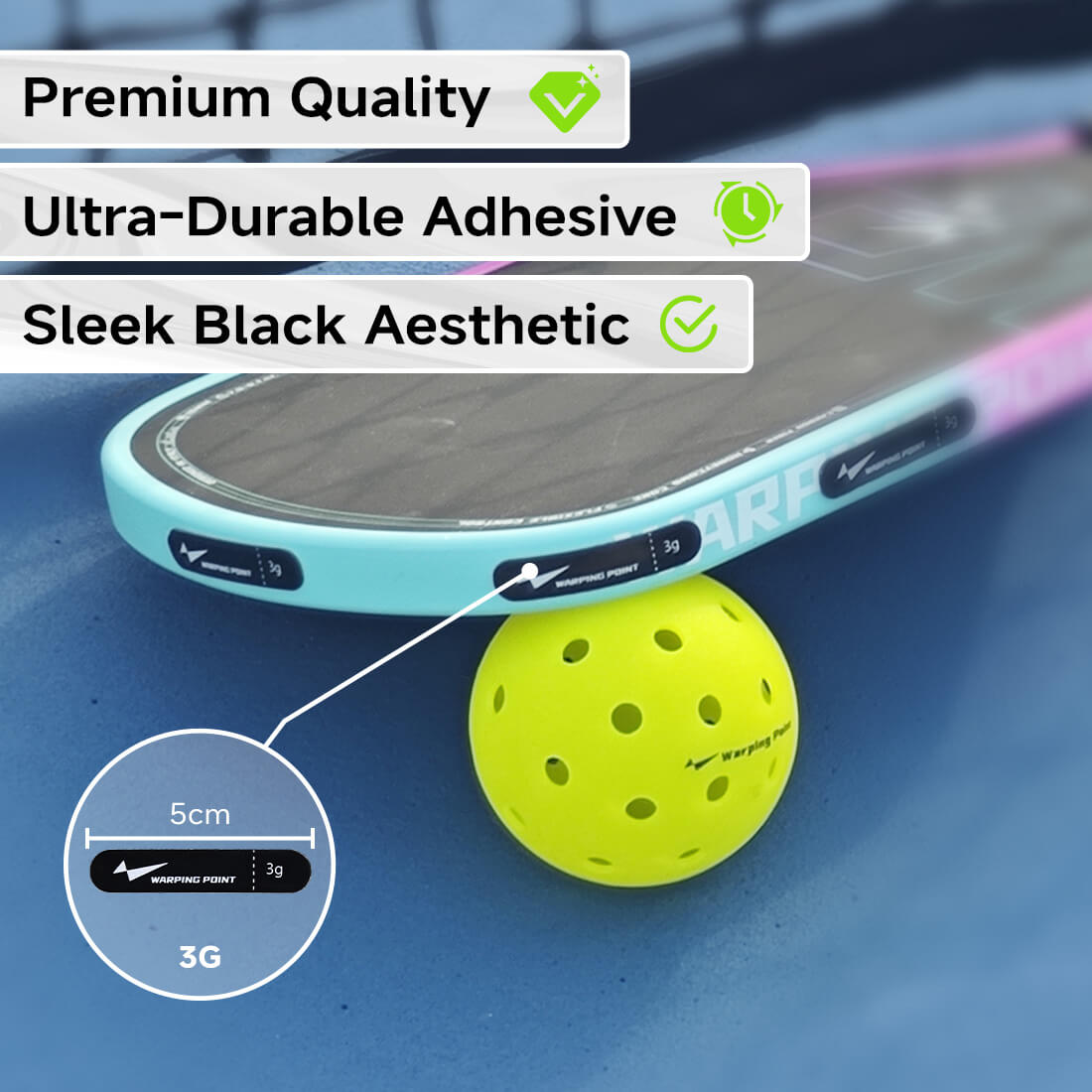Warping Point Pickleball Lead Tape - Black