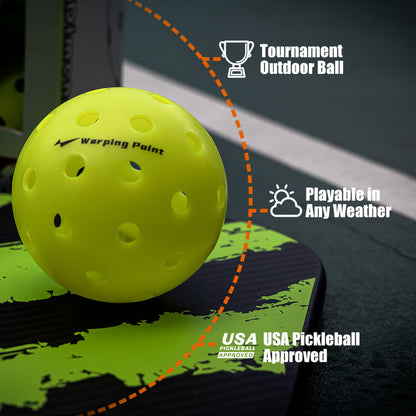 Warping Point Ascent Outdoor Tournament Pickleballs