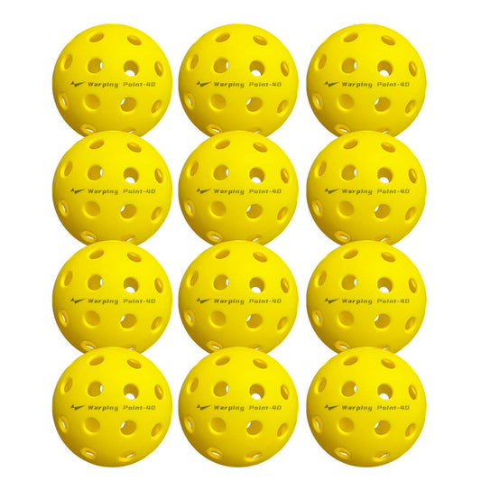Warping Point Outdoor Practice Pickleballs - Yellow