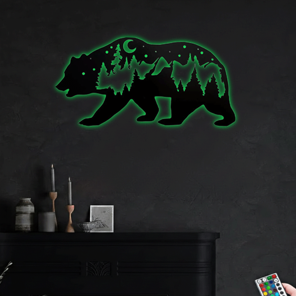 MetalPlex - Bear - Metal Wall Art