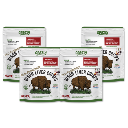 Grazly  Bison Liver Crisps - 100% Grass-Fed/Finished