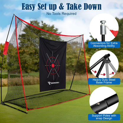 DCUTIE Pro Golf Net for Backyard – Heavy Duty Golf Practice Net
