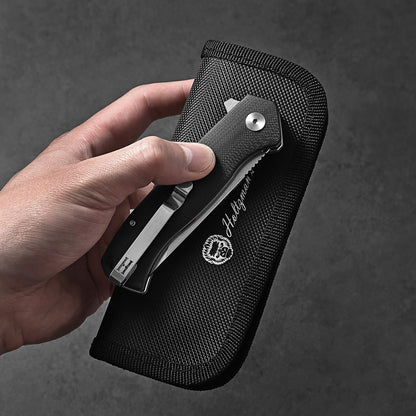 Holtzman's Gorilla Survival The Pathfinder Folding Pocket Knife Giftset for Men and Women (Black and Silver)