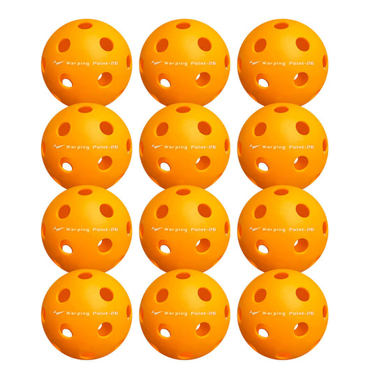 Warping Point Indoor Practice Pickleballs - Orange